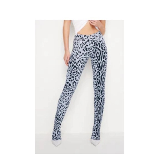 Good American Leopard Print Jeans - Picture 1 of 2